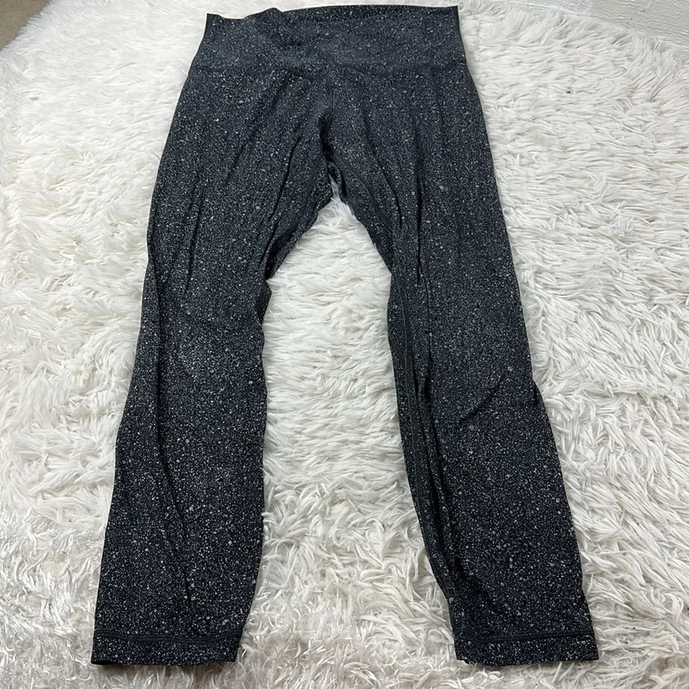 Lululemon Align Pant II (25") Luminesce Splatter Ice Grey Black
